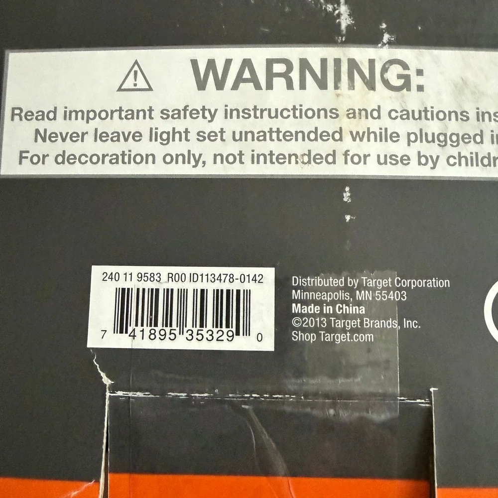 Target Halloween Orange Lighted Spider Black Fuzzy Decor 240 11 9583 2013